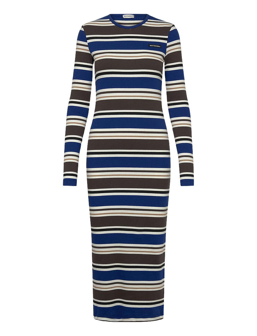 Marimekko - HYTINÄ HELVI - maxi dresses - blue, brown, black, white - 1