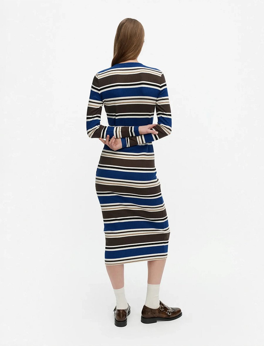 Marimekko - HYTINÄ HELVI - maxi dresses - blue, brown, black, white - 3