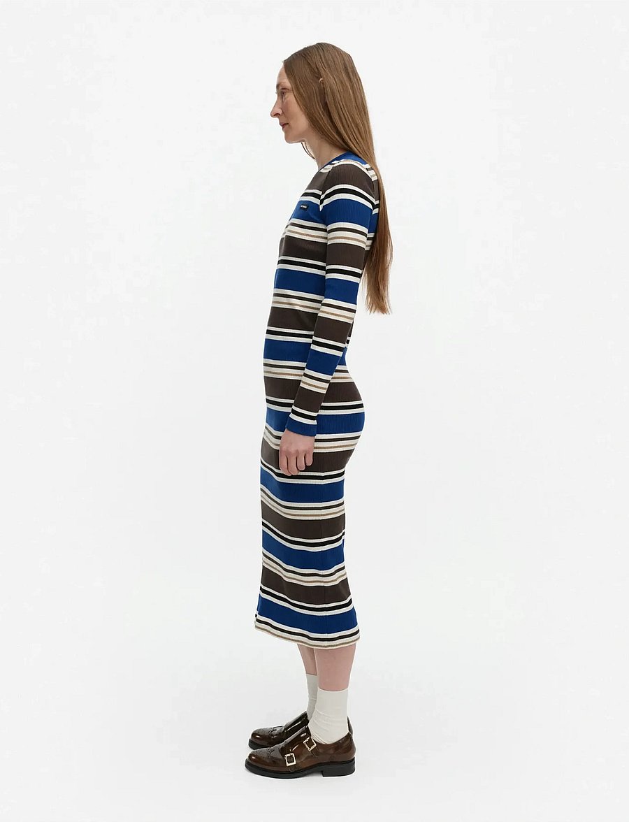 Marimekko - HYTINÄ HELVI - maxi dresses - blue, brown, black, white - 4