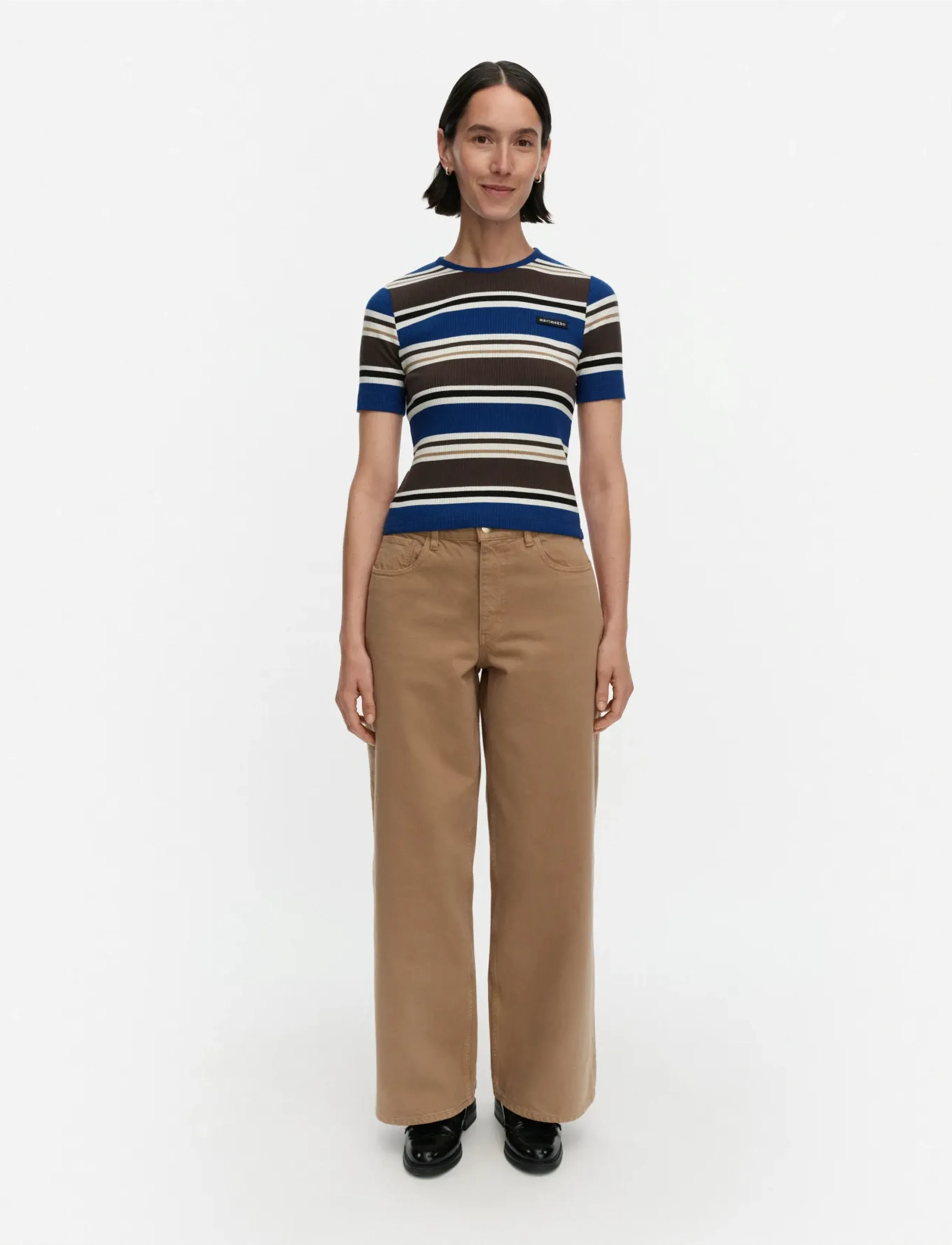 Marimekko Spurtti Helvi, S, Blue, T-Shirts & Toppe > Kortærmede, Dame