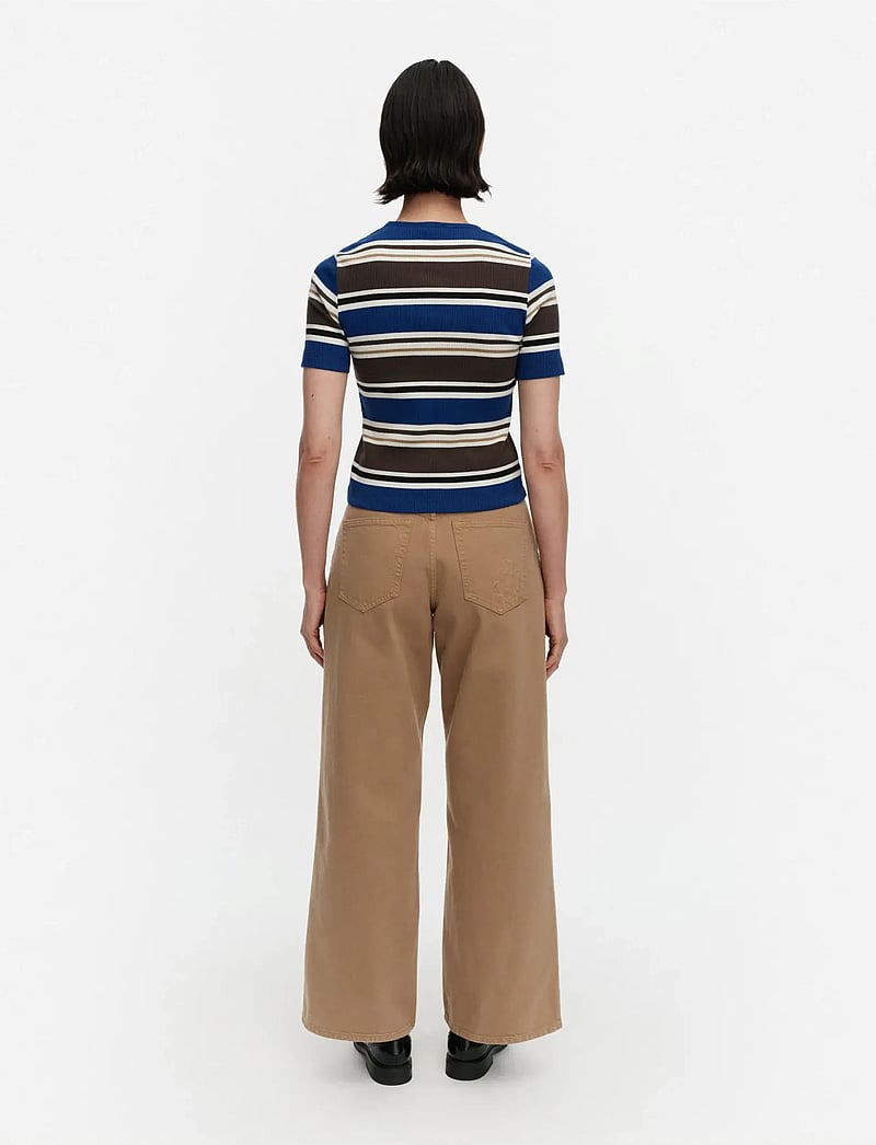 Marimekko - SPURTTI HELVI - t-shirts & tops - blue, brown, black, white - 3