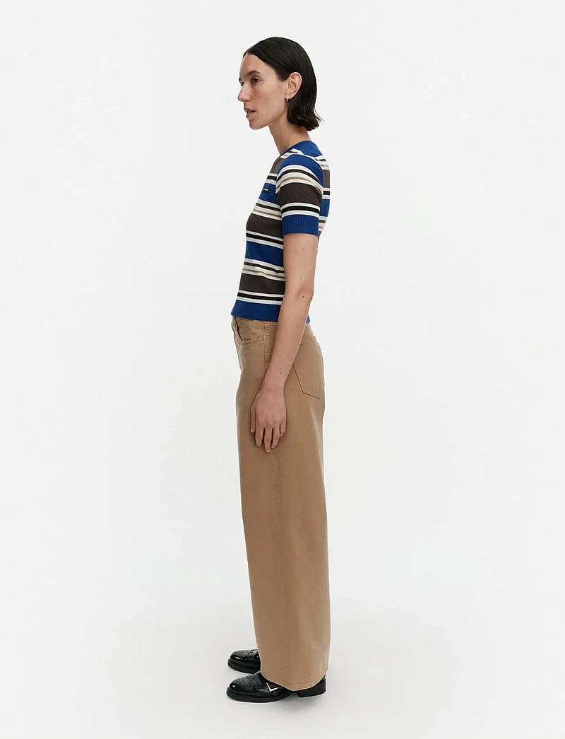 Marimekko - SPURTTI HELVI - t-shirts & tops - blue, brown, black, white - 4