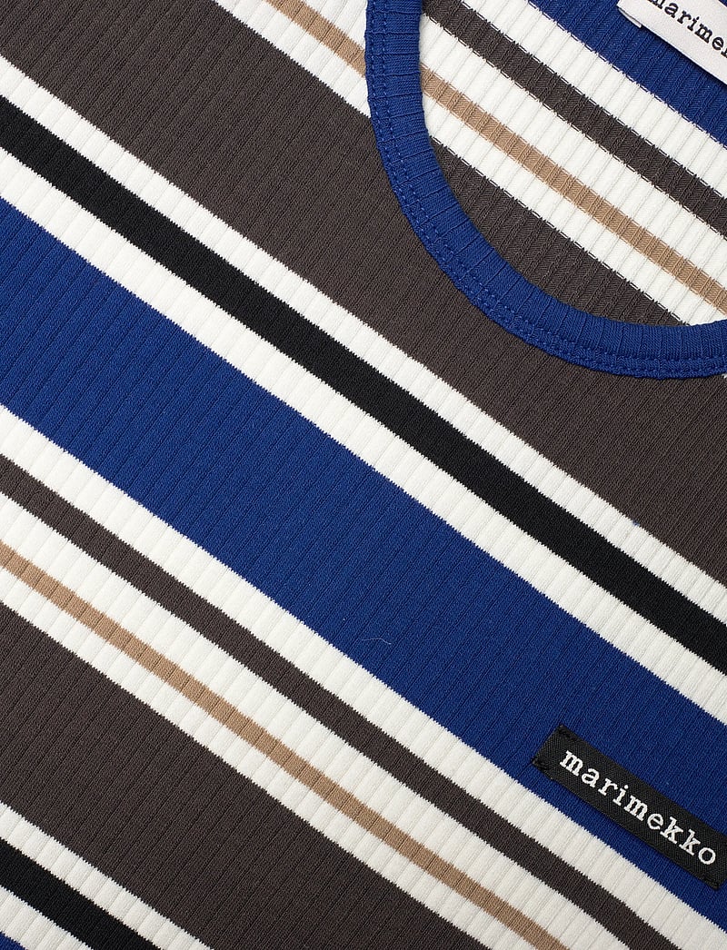 Marimekko - SPURTTI HELVI - t-shirts & tops - blue, brown, black, white - 5