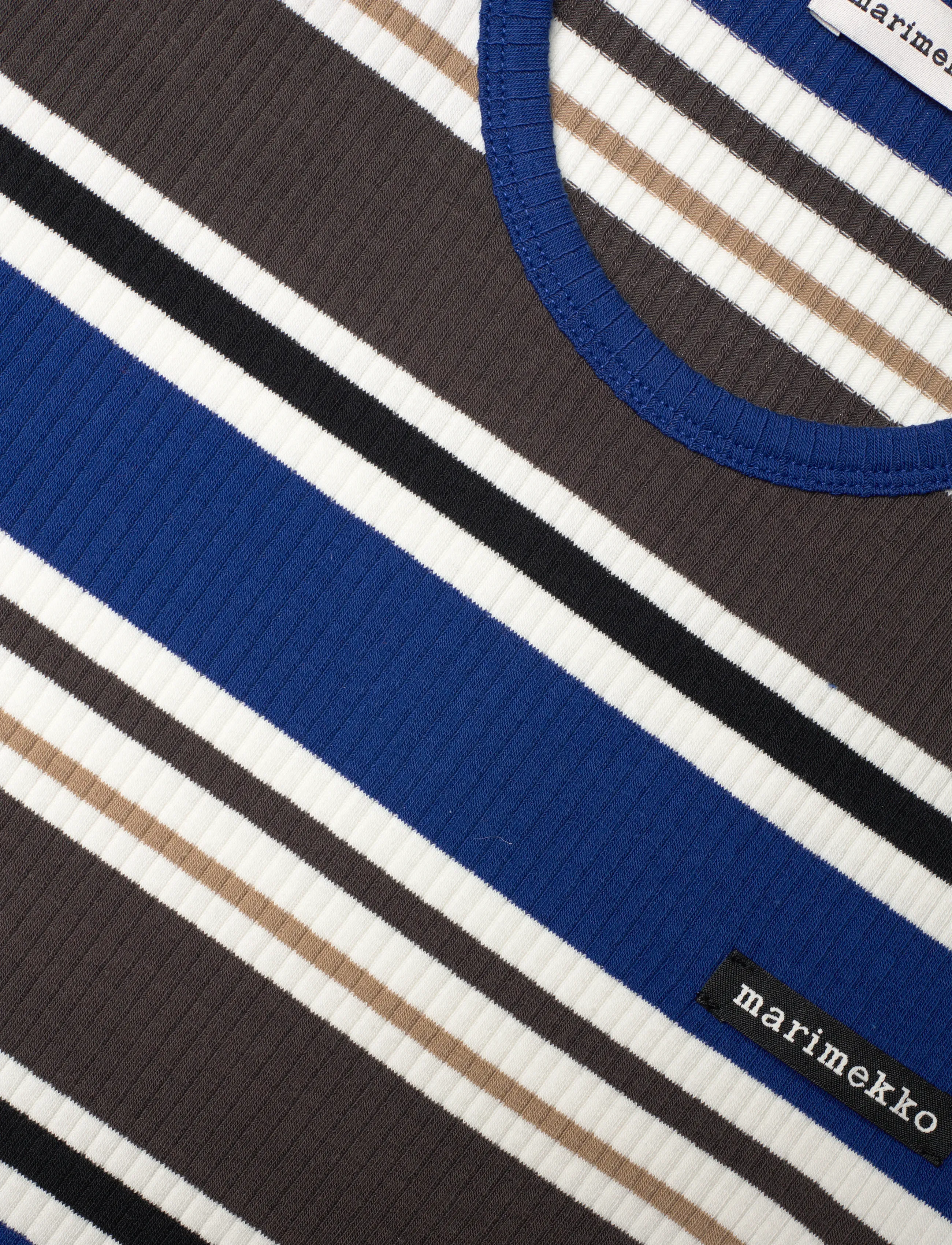 Marimekko - SPURTTI HELVI - t-shirts - blue, brown, black, white - 5