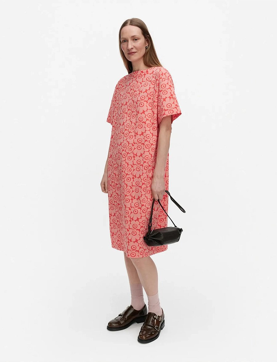 Marimekko - JOKU UNIKKO - overhemdjurken - coral, red - 0