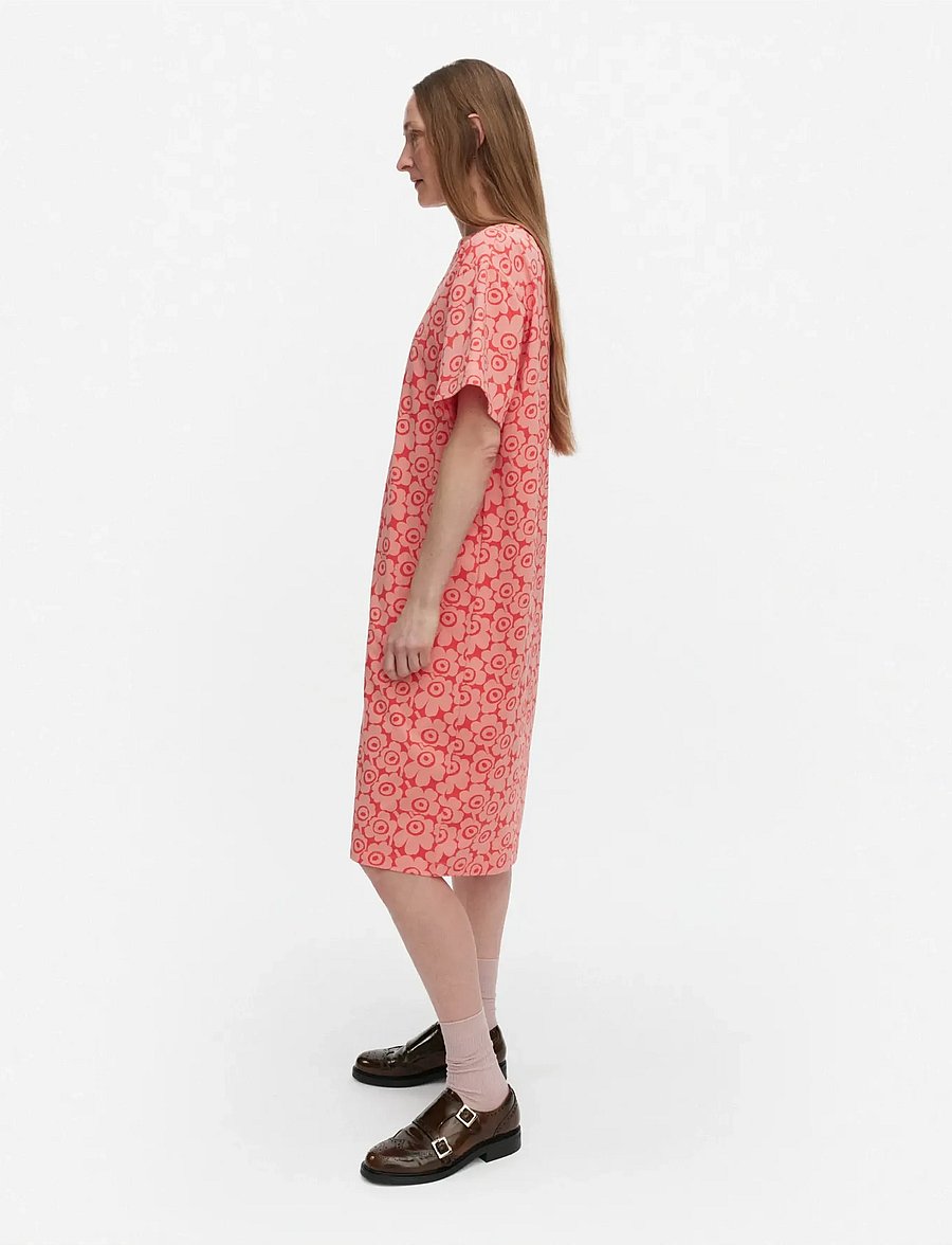 Marimekko - JOKU UNIKKO - overhemdjurken - coral, red - 4