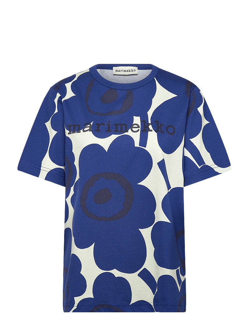 Marimekko - VIHNE UNIKKO - t-shirts & tops - light green, navy - 1