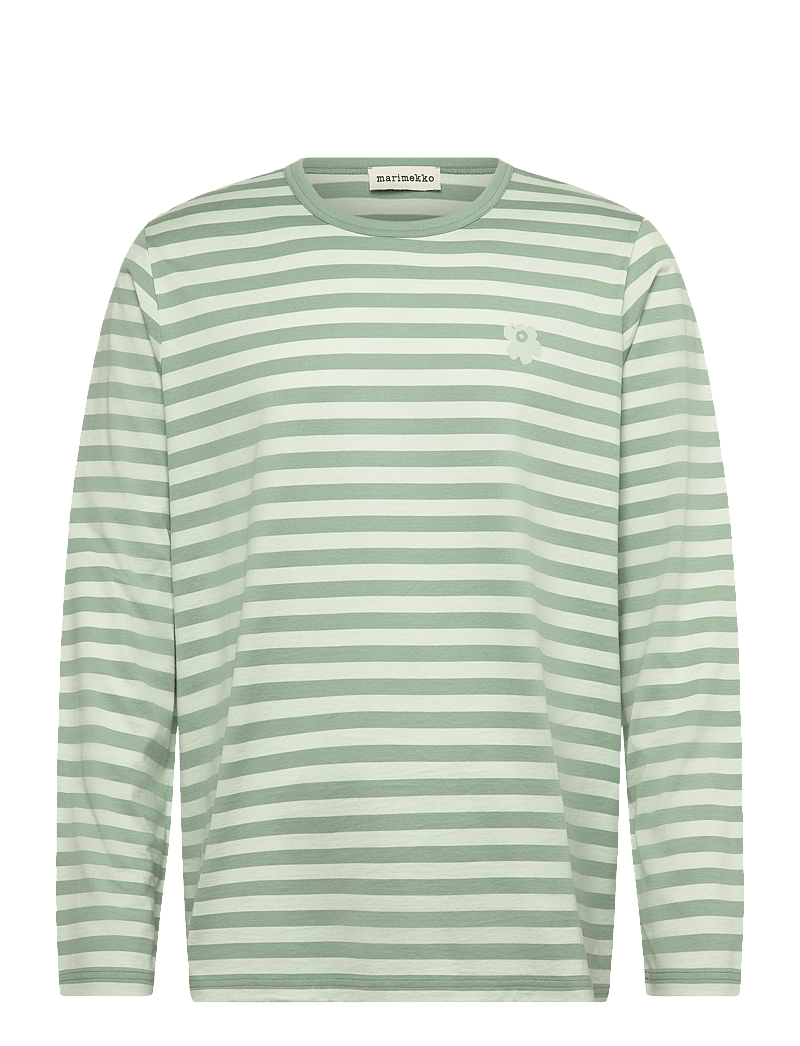 Marimekko - TASARAITA UNISEX UNIKKO LS - long-sleeved t-shirts - green, light green - 0