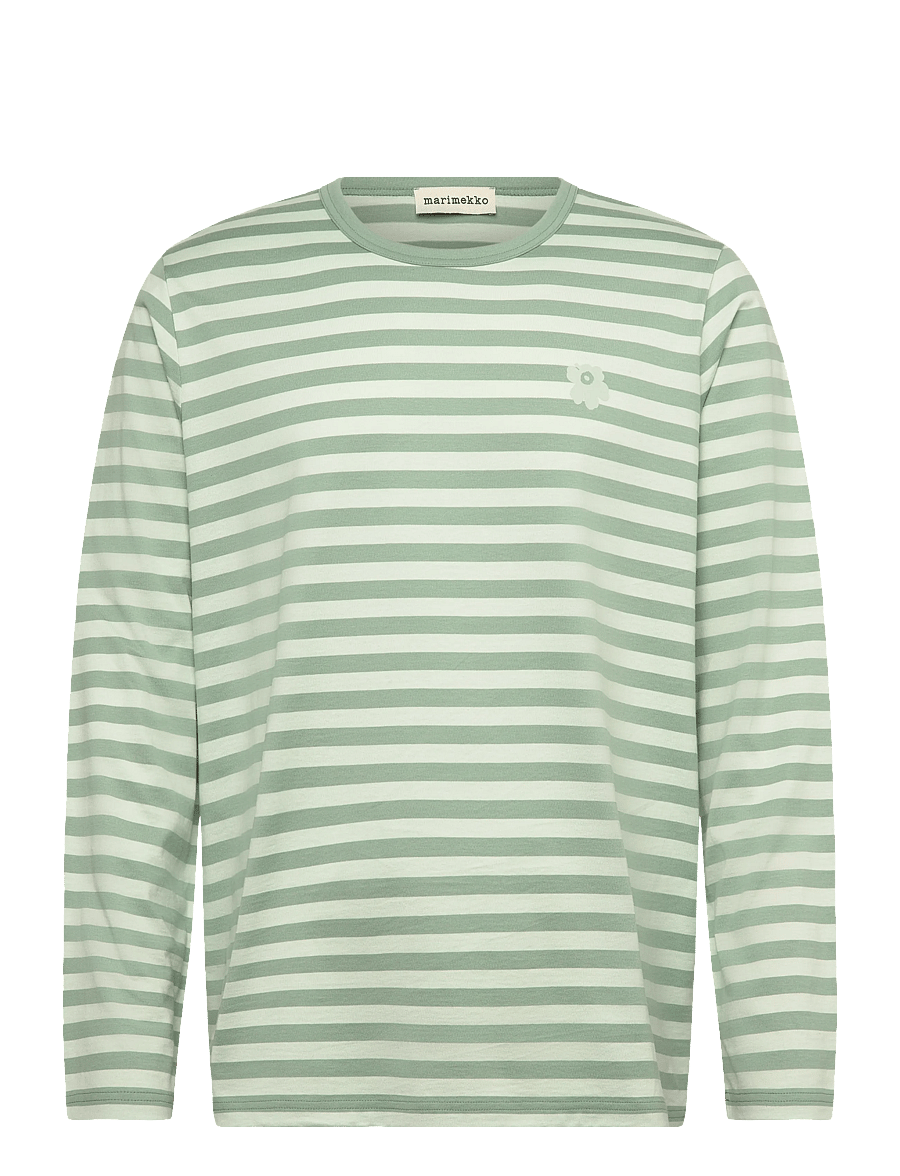 Marimekko - TASARAITA UNISEX UNIKKO LS - långärmade t-shirts - green, light green - 1