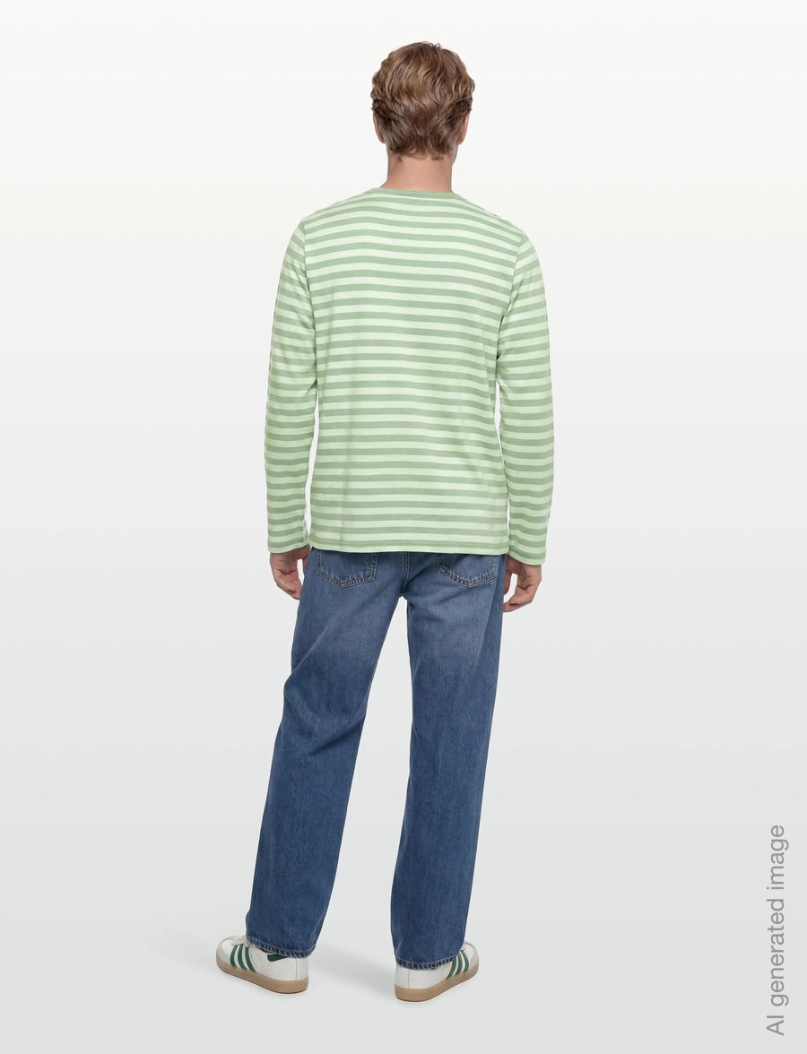 Marimekko - TASARAITA UNISEX UNIKKO LS - långärmade t-shirts - green, light green - 4