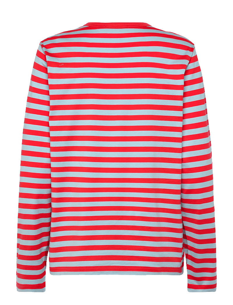 Marimekko - TASARAITA UNIKKO LS - pikkade varrukatega alussärgid - red, light blue - 2