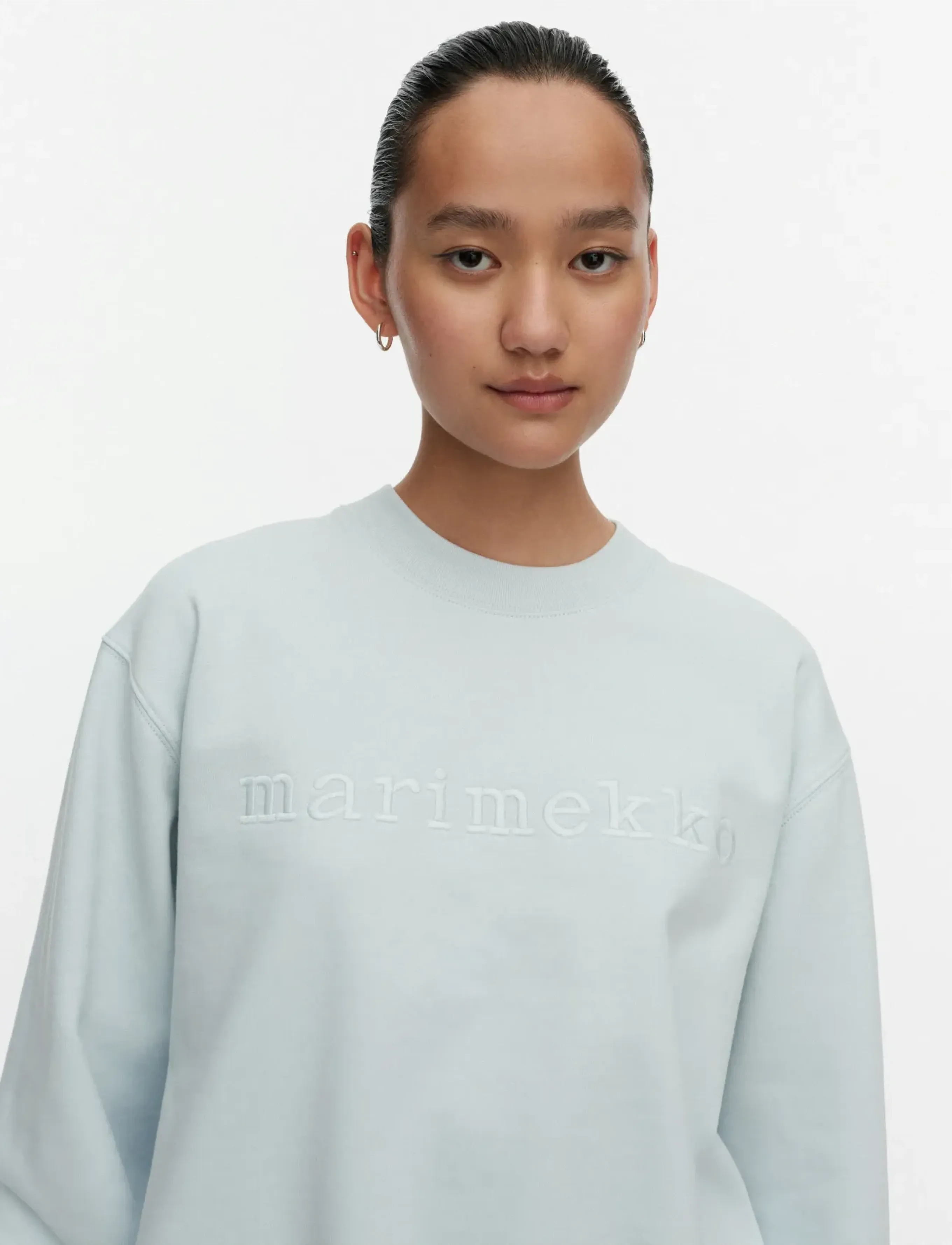 Marimekko Leiot Logo Placement, Kvinder, Logo Sweatshirt, Blå, Str: M