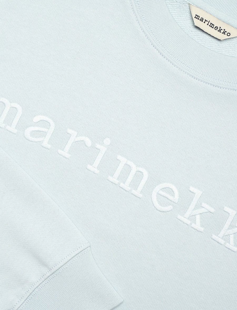 Marimekko - LEIOT LOGO PLACEMENT - sweatshirts & hættetrøjer - light blue, light blue - 5