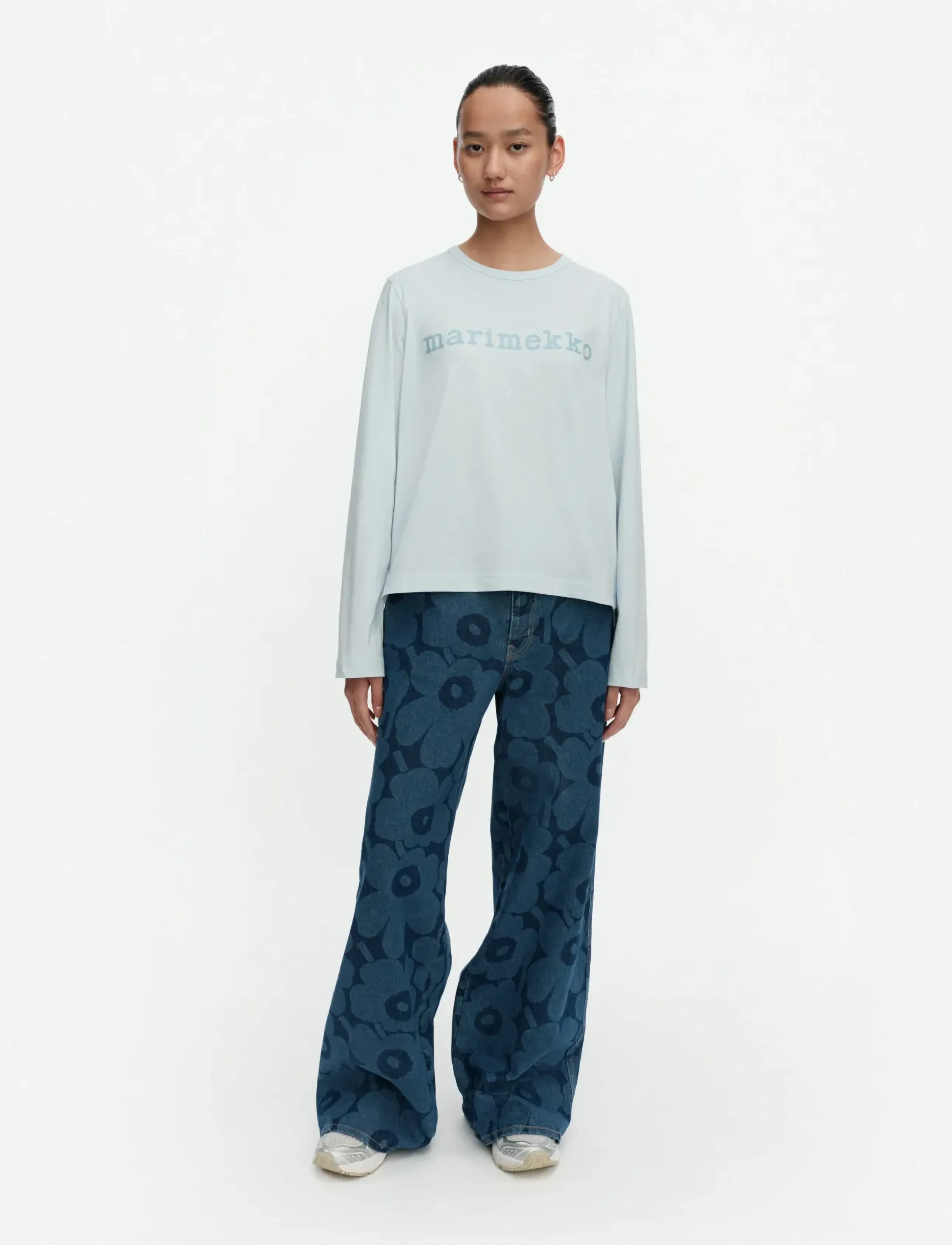 Marimekko EFEKTI LOGO PLACEMENT - T-shirts & Toppe - LIGHT BLUE, LIGHT BLUE / blue