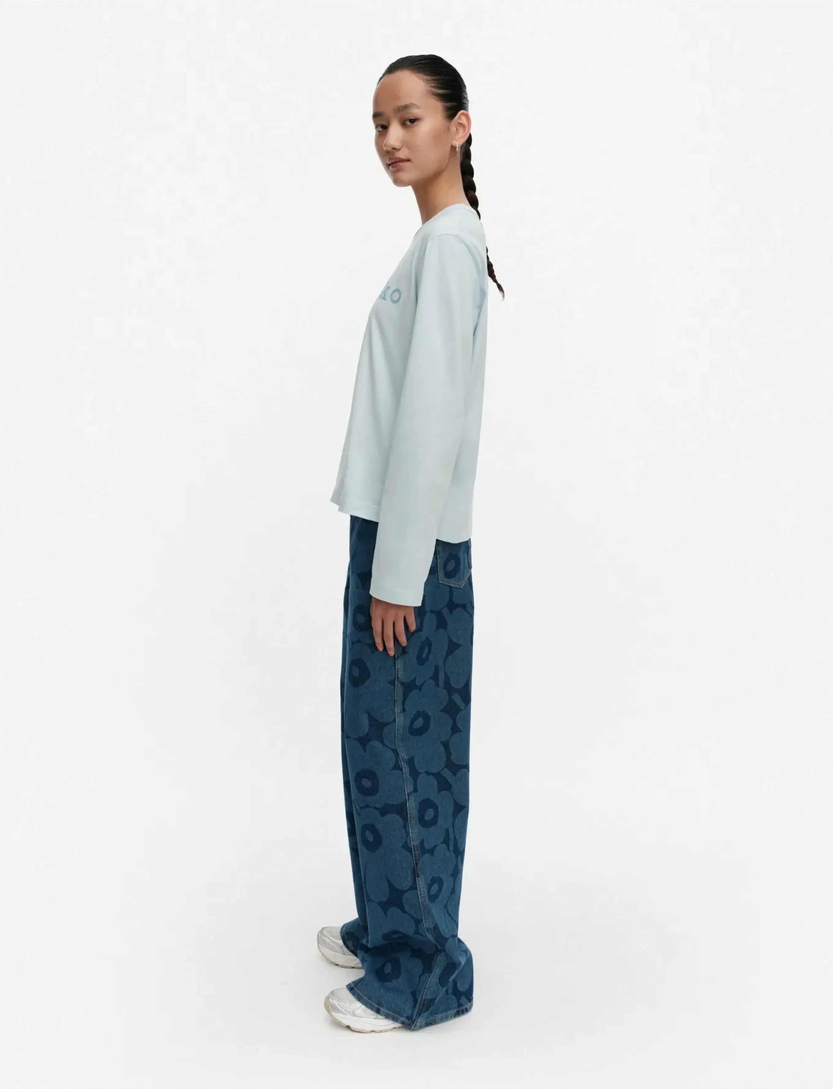 Marimekko - EFEKTI LOGO PLACEMENT - langærmede toppe - light blue, light blue - 4