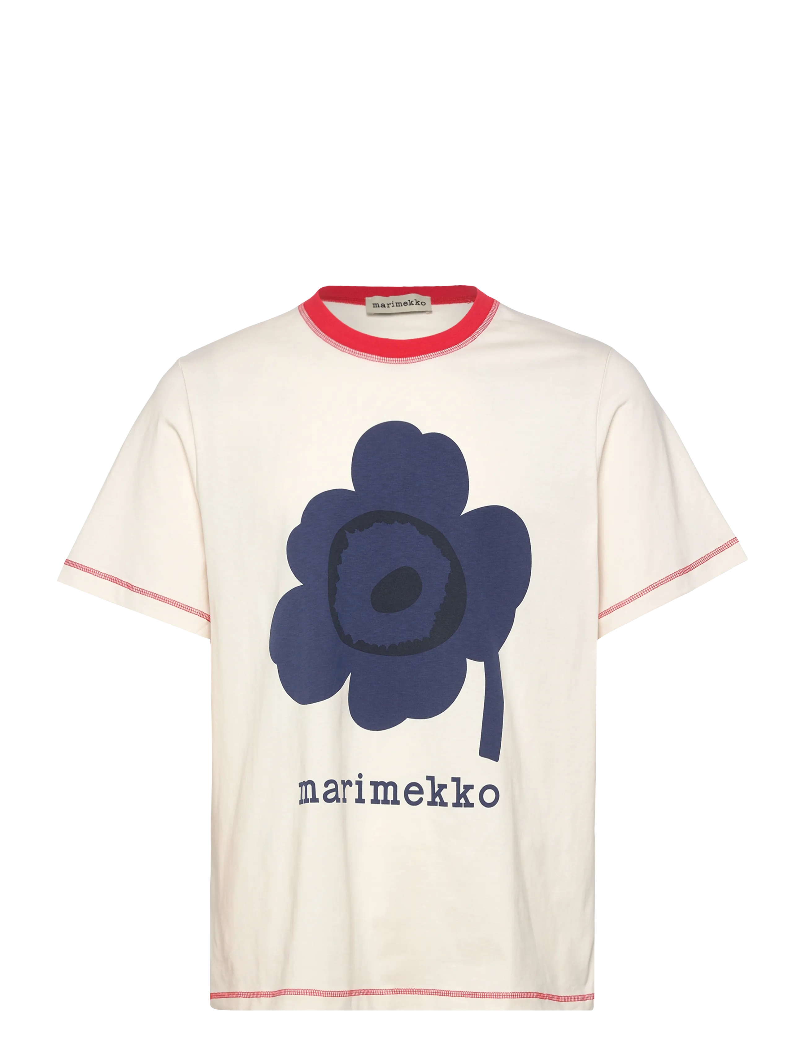Marimekko TARTTUA UNIKKO PLACEMENT - Tøj - OFF WHITE, NAVY, RED / cream