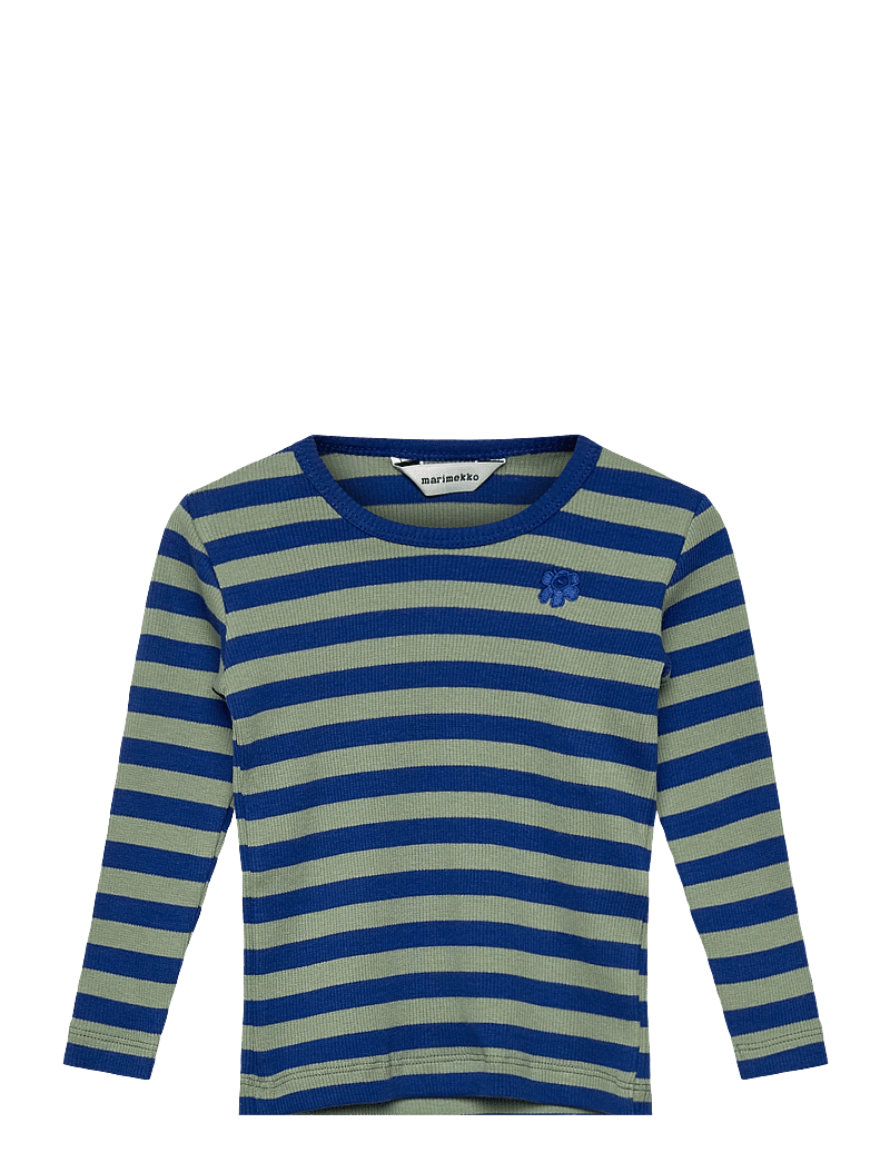 Marimekko - INNOSTAA TASARAITA UNIKKO I - långärmade t-shirts - blue, green - 0