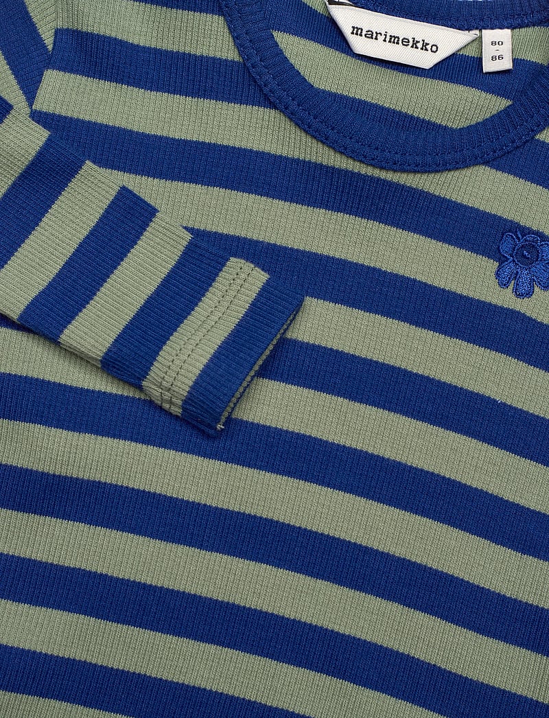 Marimekko - INNOSTAA TASARAITA UNIKKO I - långärmade t-shirts - blue, green - 2