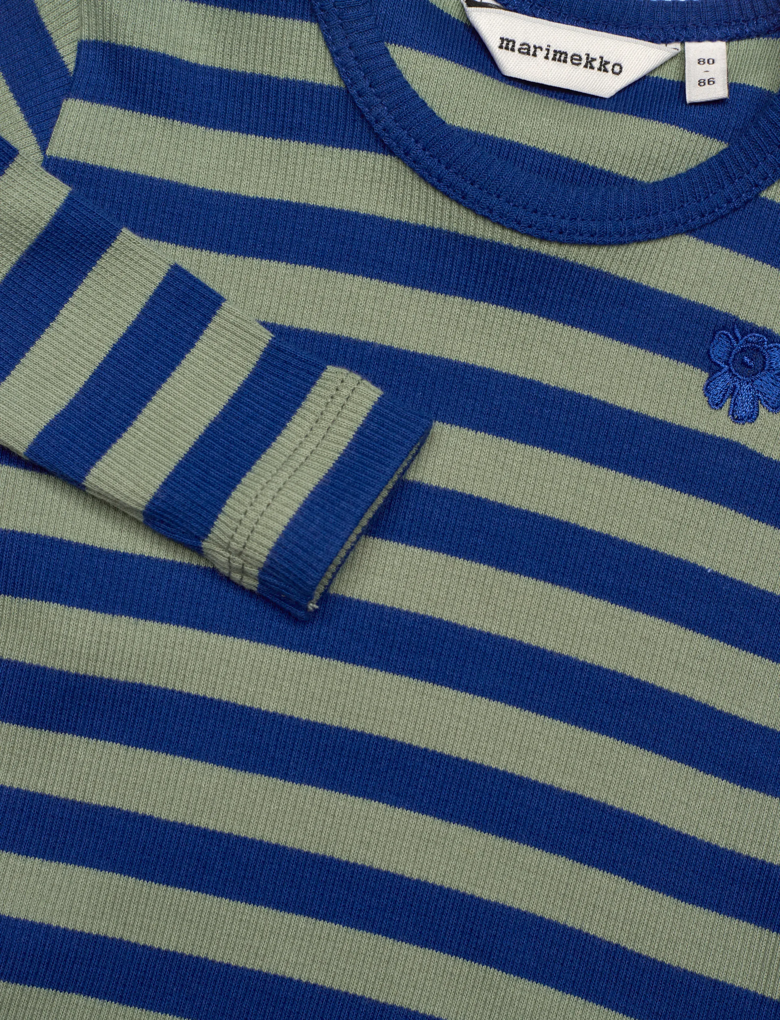 Marimekko - INNOSTAA TASARAITA UNIKKO I - marškinėliai ilgomis rankovėmis - blue, green - 2