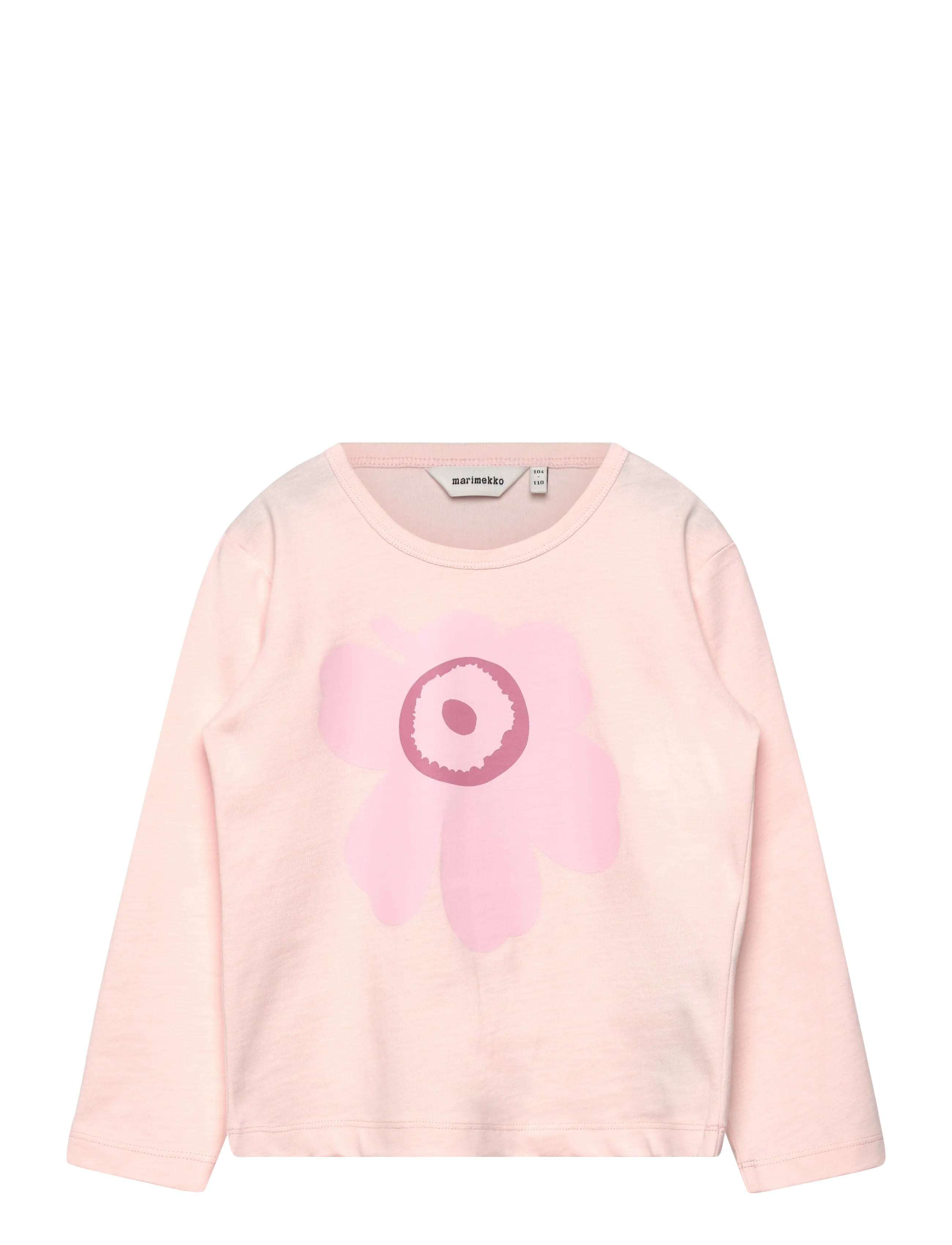 Marimekko Paja Unikko Logo Ii, 104-110, Pink, T-Shirts > Langærmede T-shirts, Børn