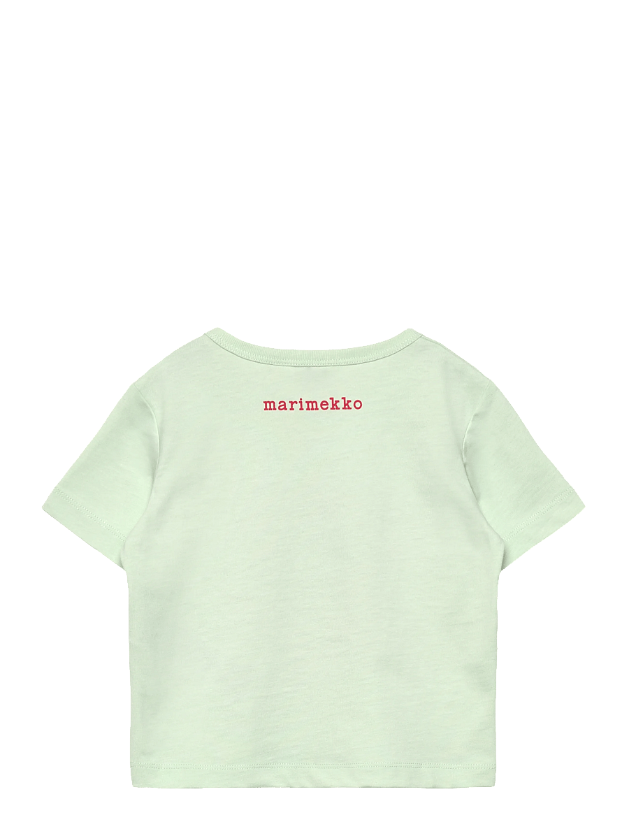 Marimekko - TONNI UNIKKO LOGO I - stutterma bolir - light green, red, light blue - 1