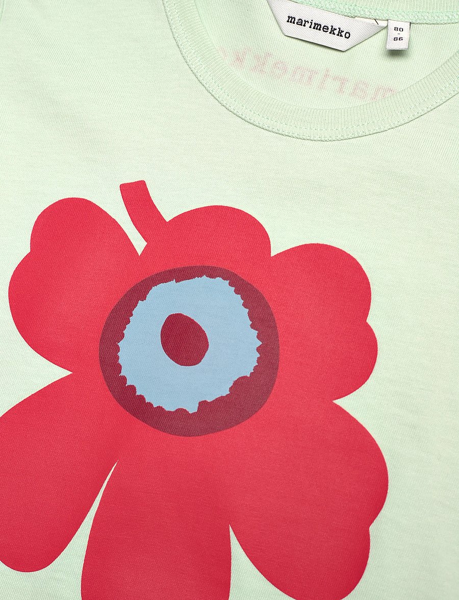 Marimekko - TONNI UNIKKO LOGO I - stutterma bolir - light green, red, light blue - 2