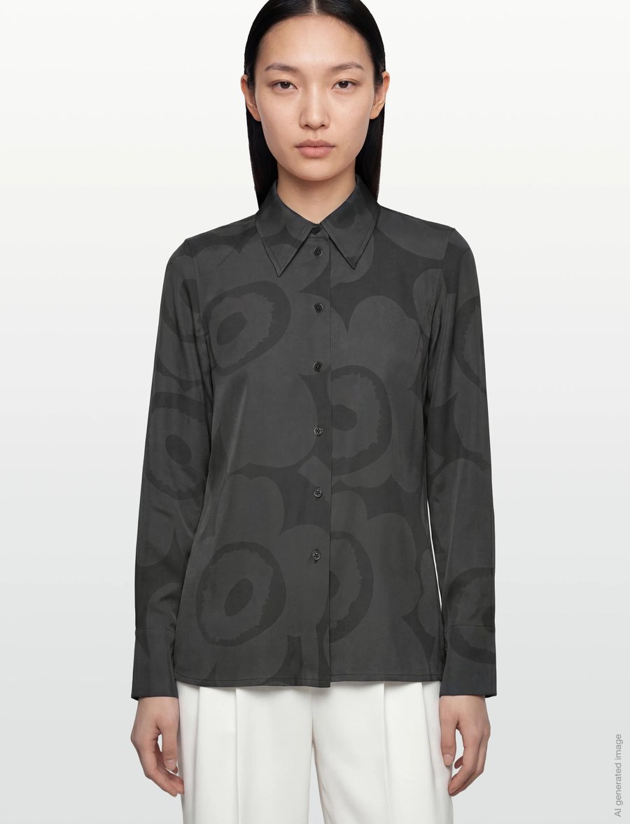 Marimekko - VIVAHDE UNIKKO - chemises en jeans - black, dark grey - 3