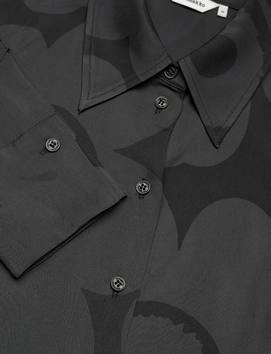 Marimekko - VIVAHDE UNIKKO - chemises en jeans - black, dark grey - 5
