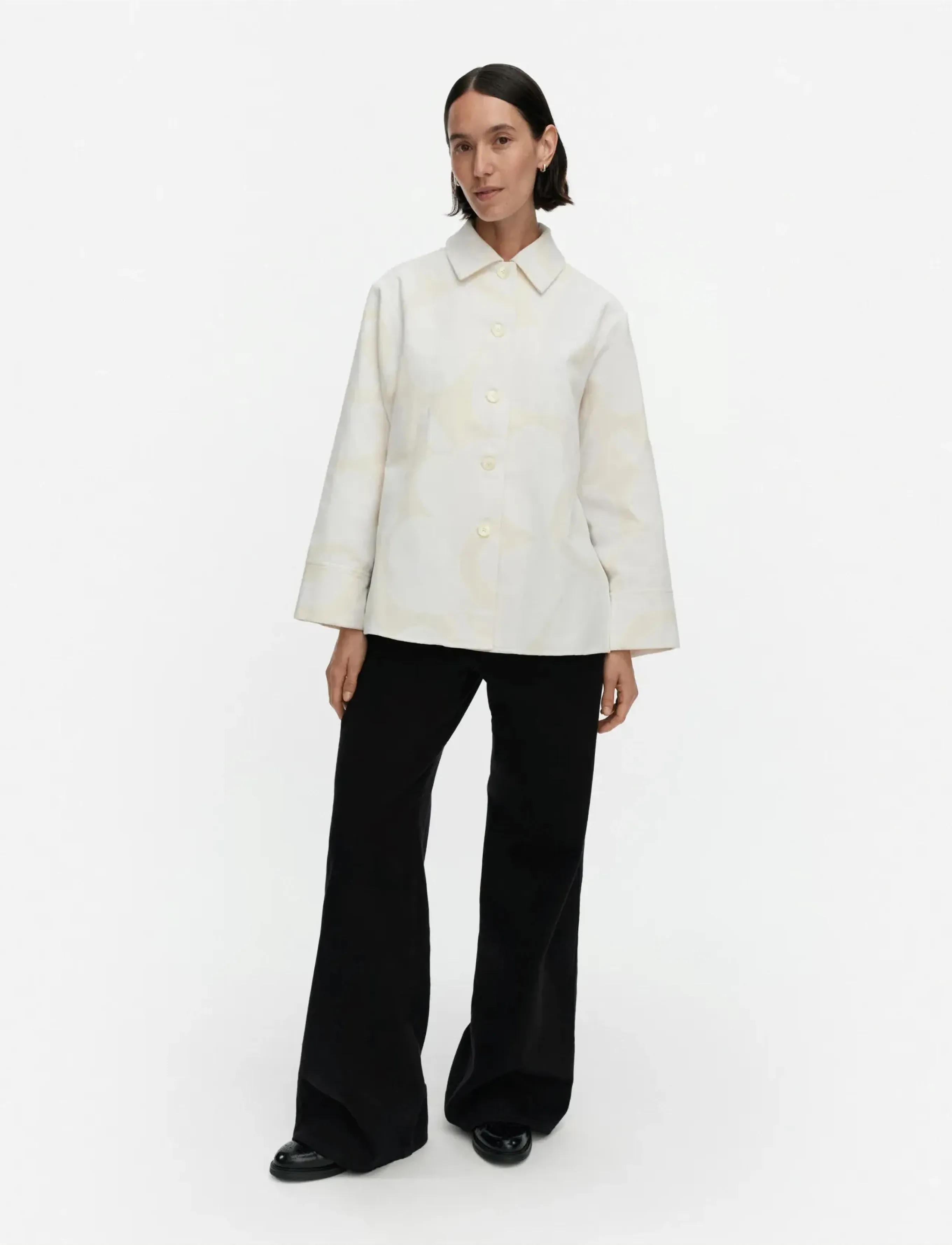 Marimekko LADONTA UNIKKO - Blūzes un krekli - WHITE, LIGHT GREY / white