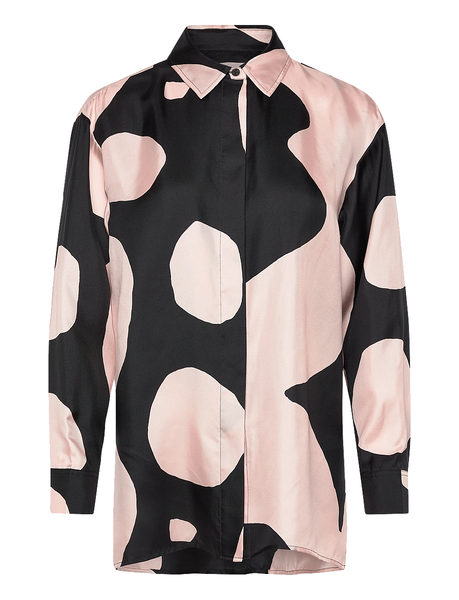 Marimekko - OILI KEIDAS - chemises en jeans - black, light pink - 1