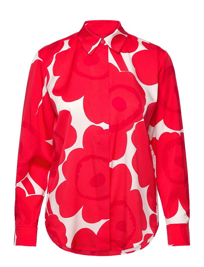 Marimekko - MAIJA UNIKKO - långärmade skjortor - red, light pink - 1