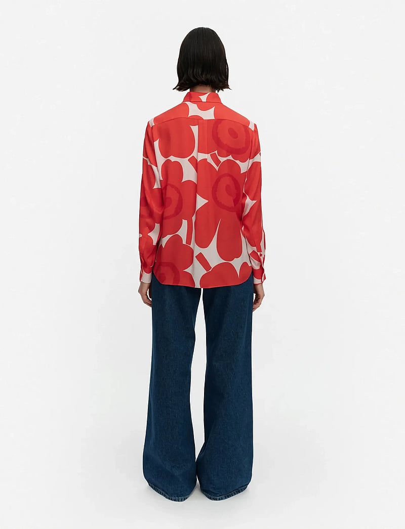 Marimekko - MAIJA UNIKKO - långärmade skjortor - red, light pink - 3