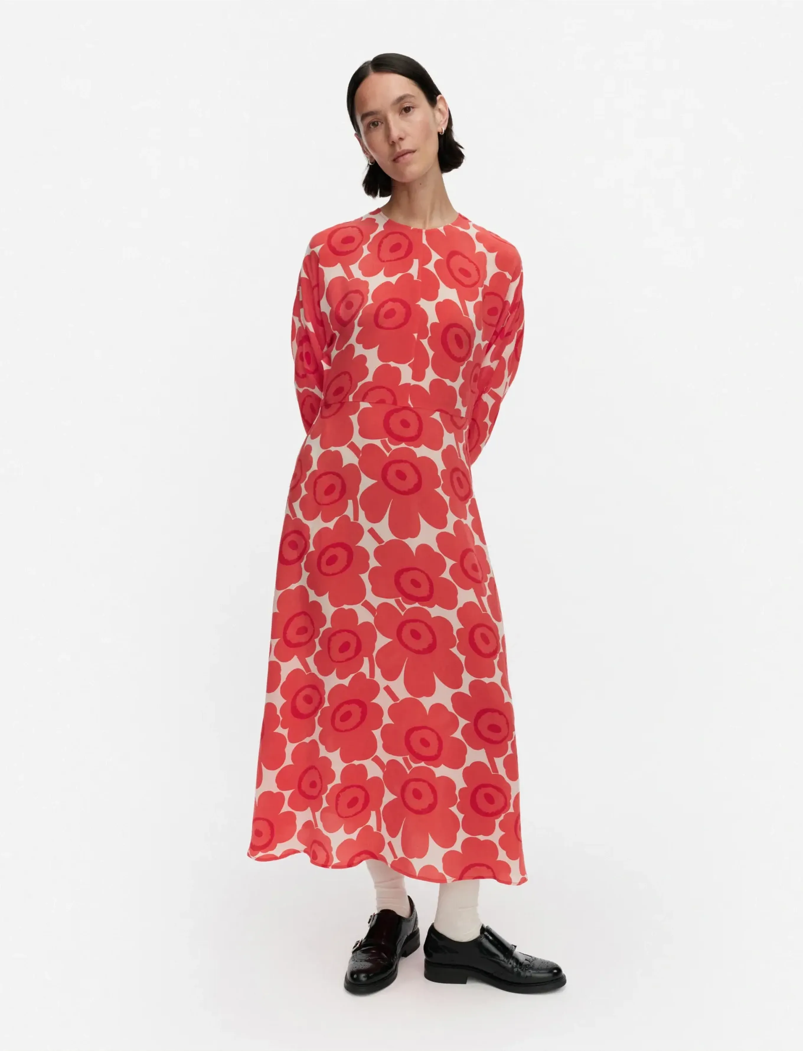 Marimekko RYTMI UNIKKO - Tøj - RED, LIGHT PINK / red