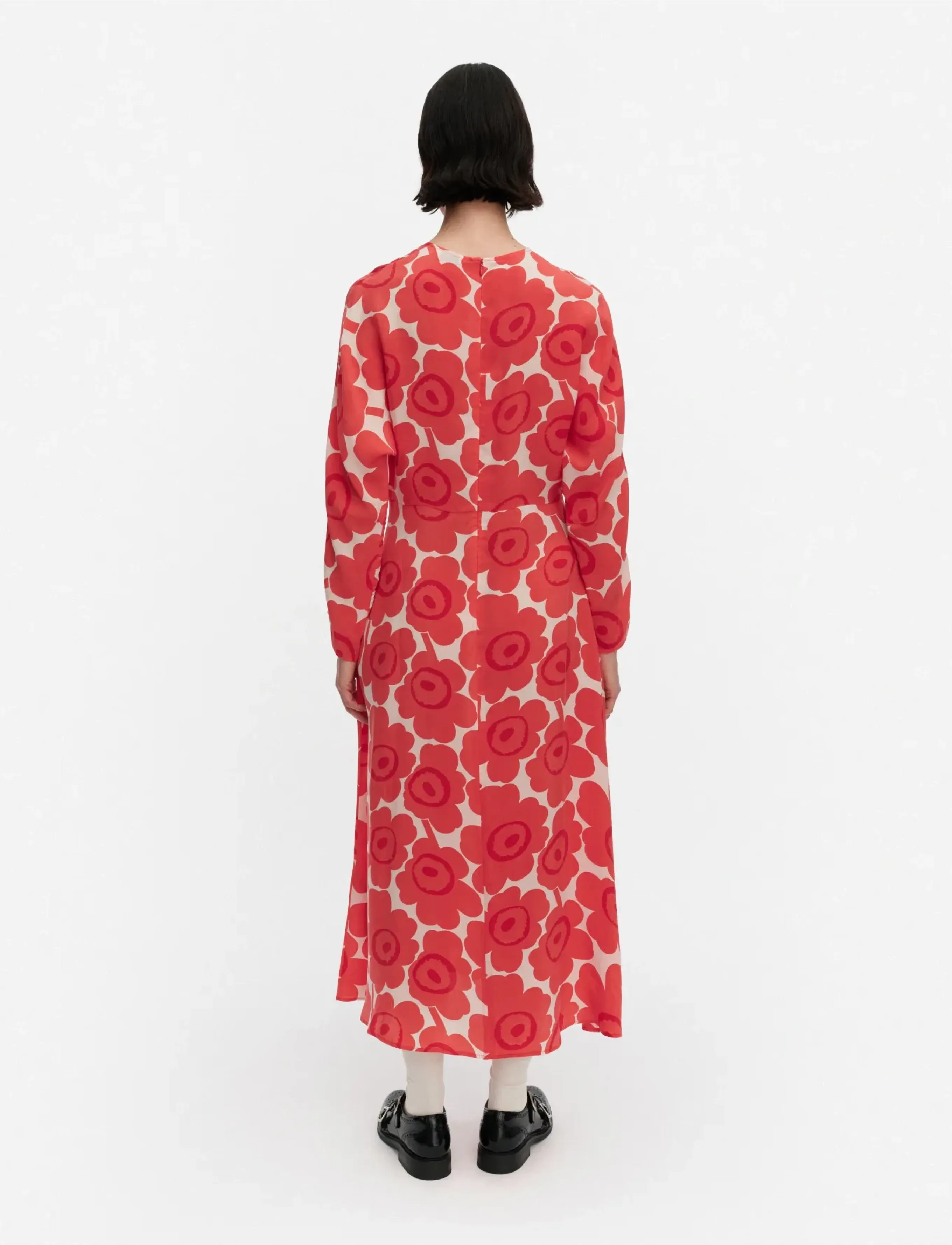 Marimekko - RYTMI UNIKKO - maxi-jurken - red, light pink - 3