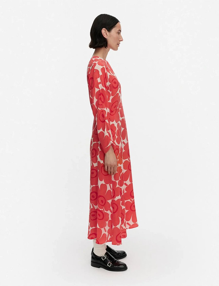 Marimekko - RYTMI UNIKKO - maxikjoler - red, light pink - 4