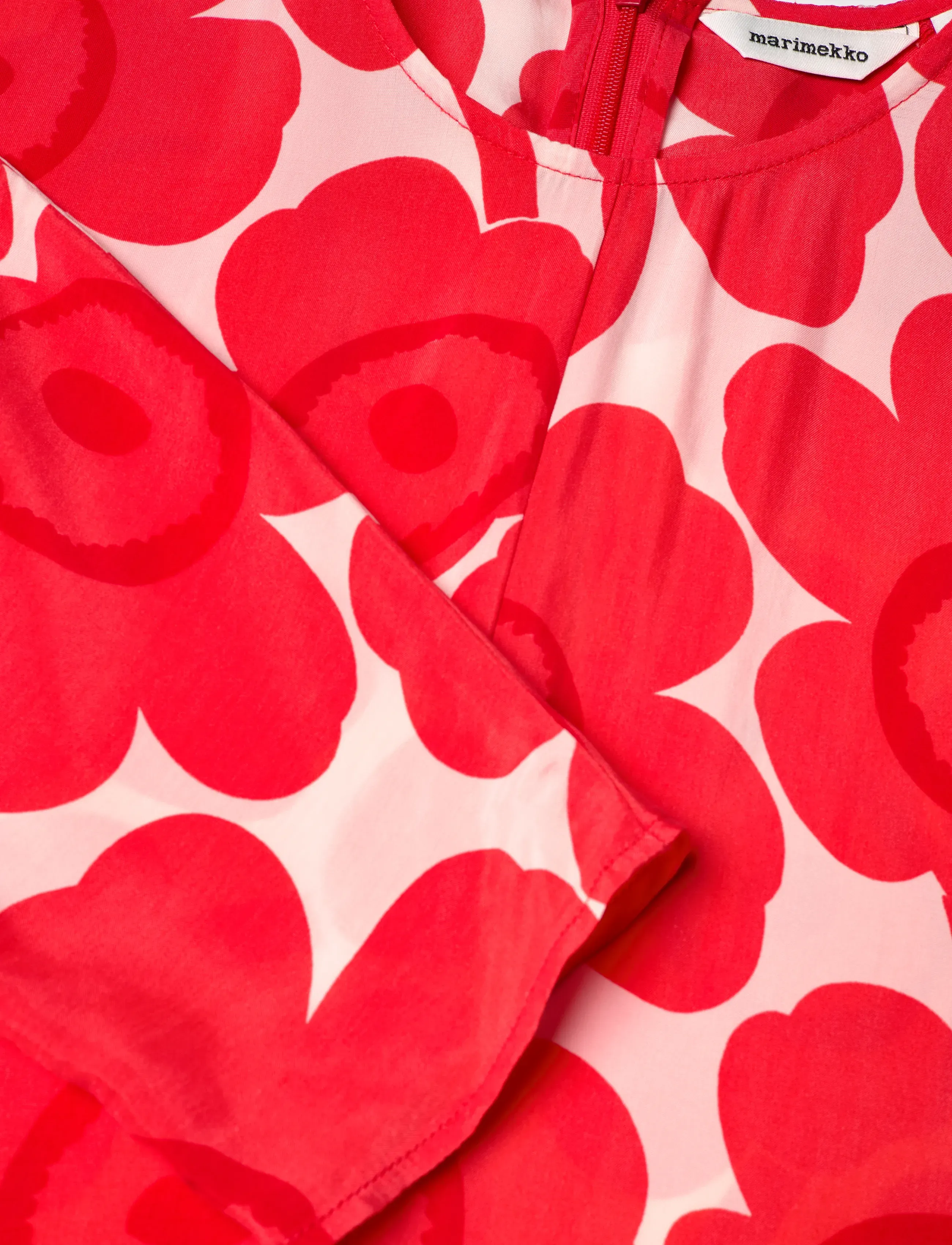 Marimekko - RYTMI UNIKKO - maxi-jurken - red, light pink - 5