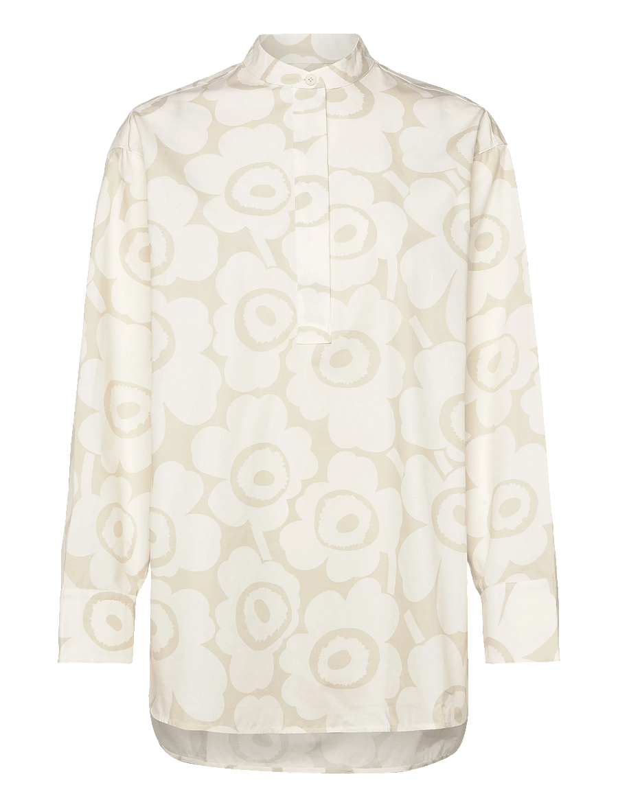 Marimekko - KOOSTE UNIKKO - chemises en jeans - off-white, light grey - 1