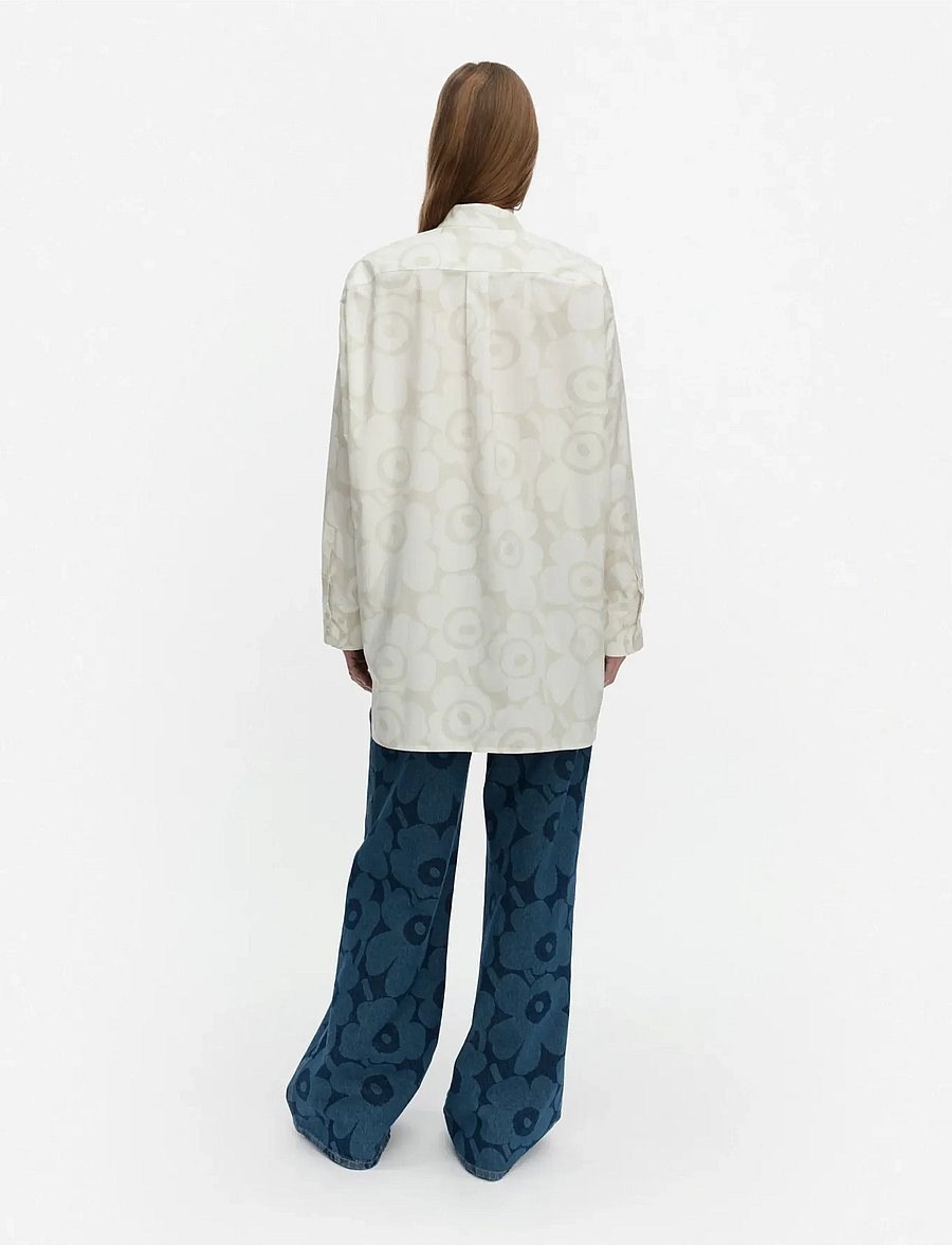 Marimekko - KOOSTE UNIKKO - chemises en jeans - off-white, light grey - 5