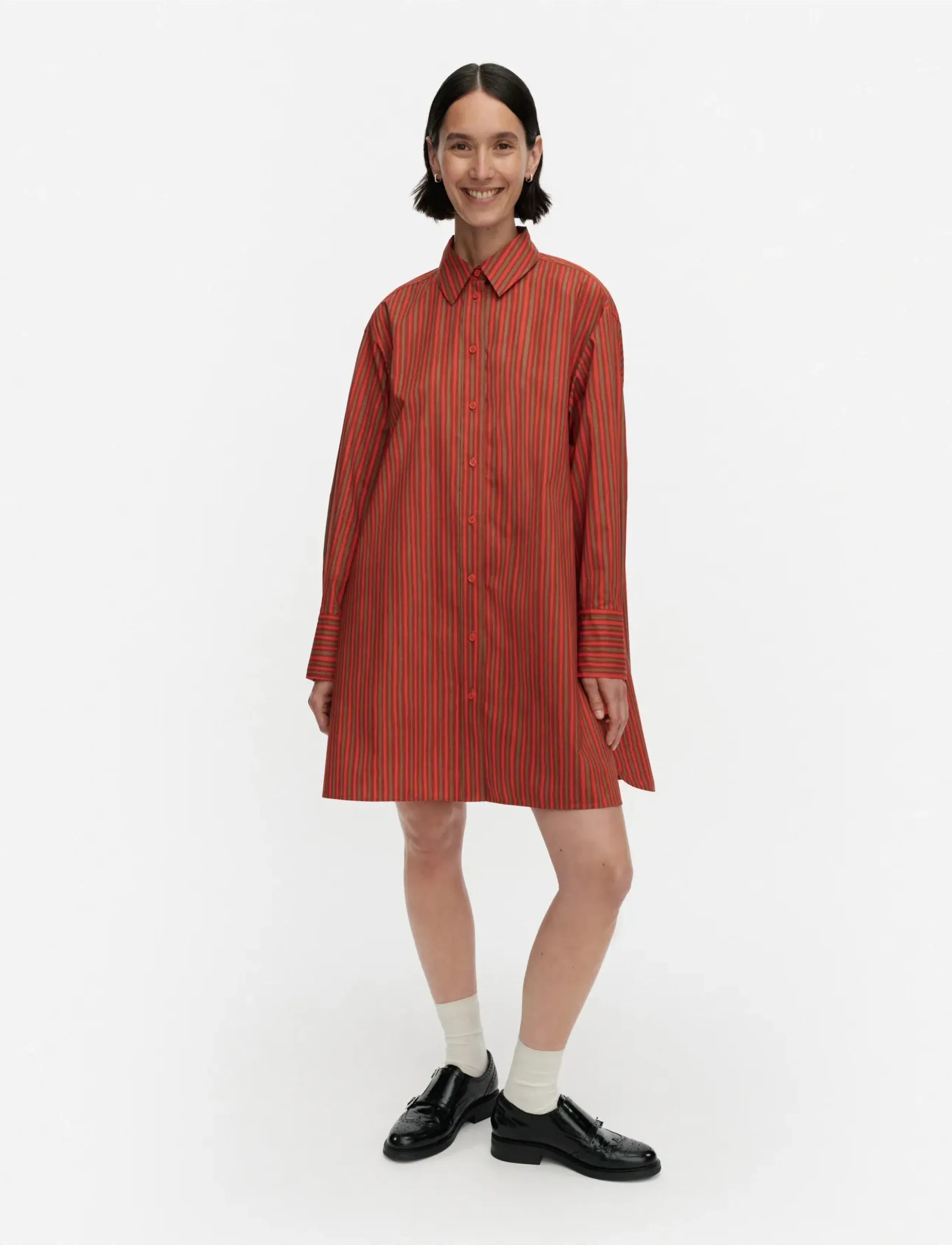 Marimekko Kuvitelma Piccolo, 36, Red, Kjoler > Skjortekjoler, Dame