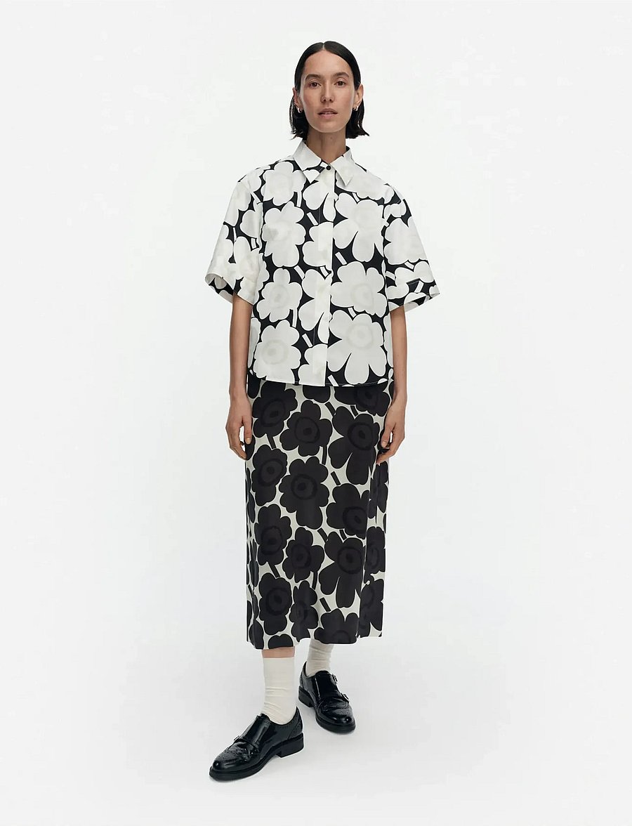 Marimekko - STANDARDI UNIKKO - denimskjorter - white, black, light grey - 0