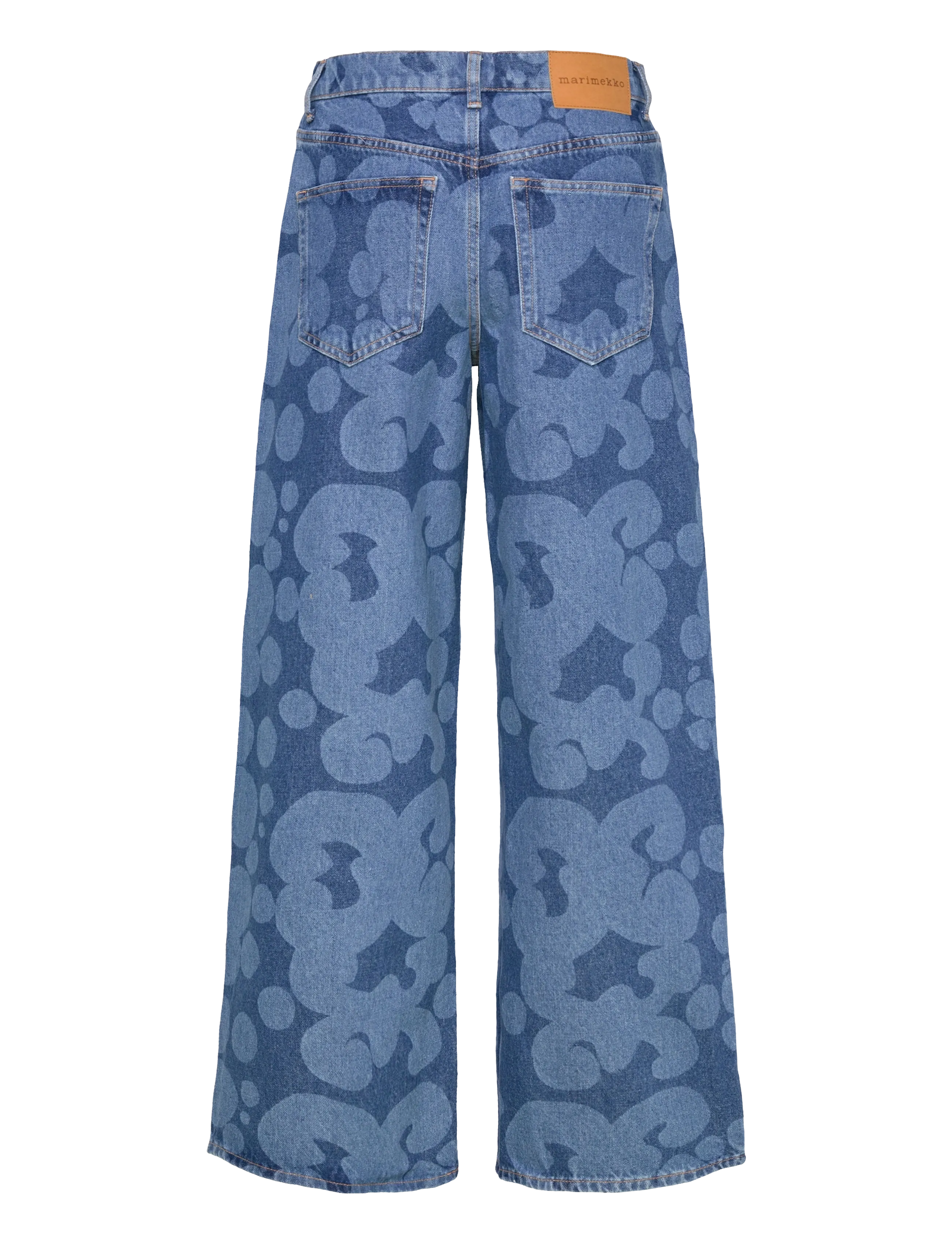 Marimekko - MARIDENIM LOOSE KEIDAS - džinsa bikses ar platām starām - used indigo - 2