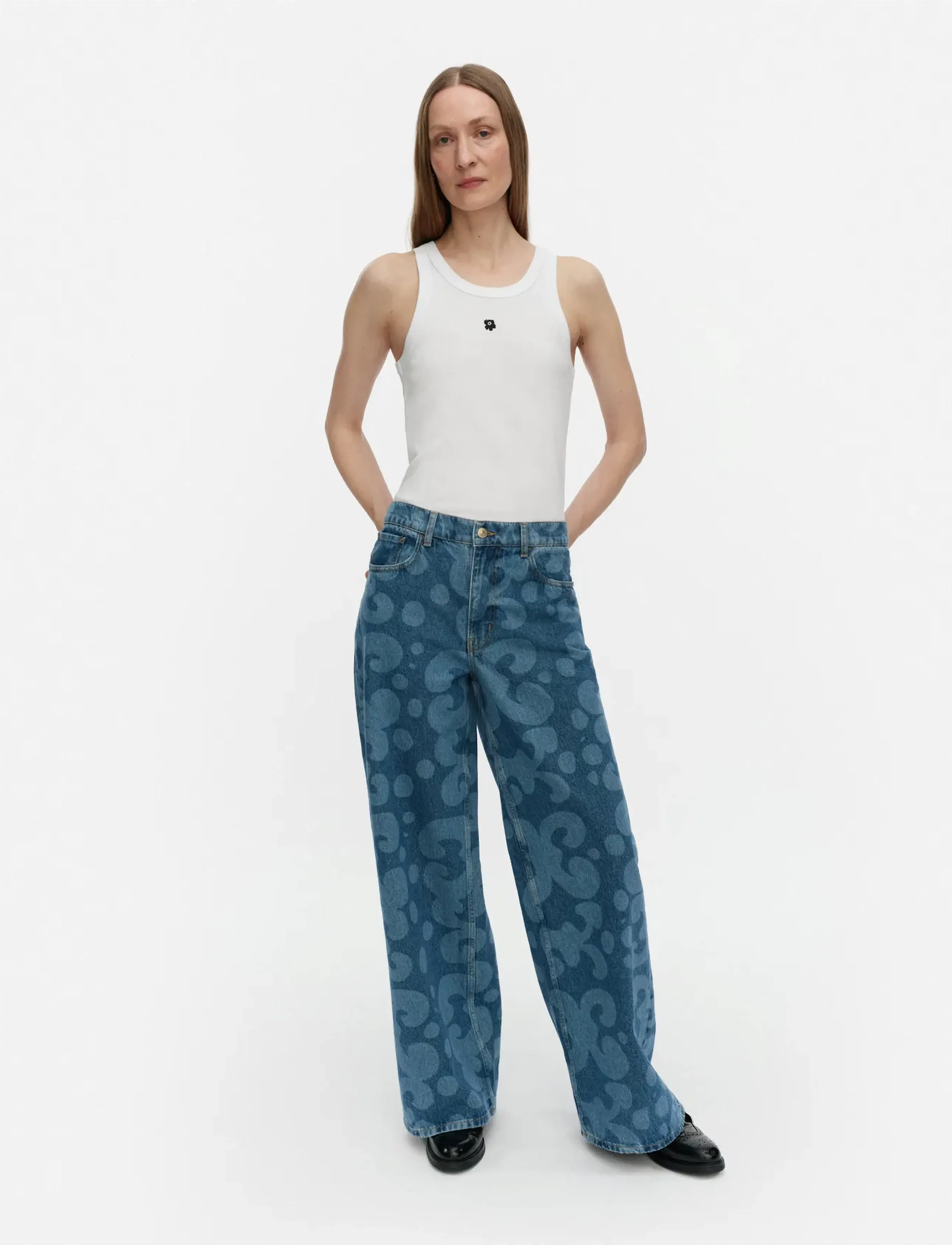 Marimekko Maridenim Loose Keidas, 26-32, Blue, Jeans > Vidde, Dame
