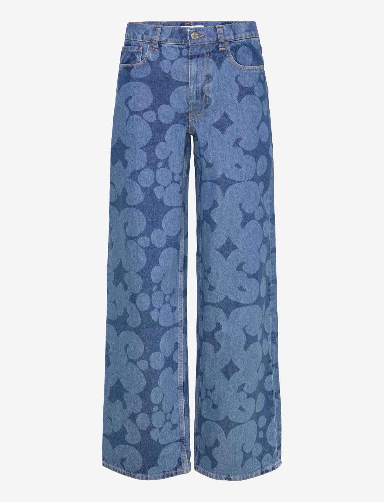 Marimekko - MARIDENIM LOOSE KEIDAS L - wide leg jeans - used indigo - 1