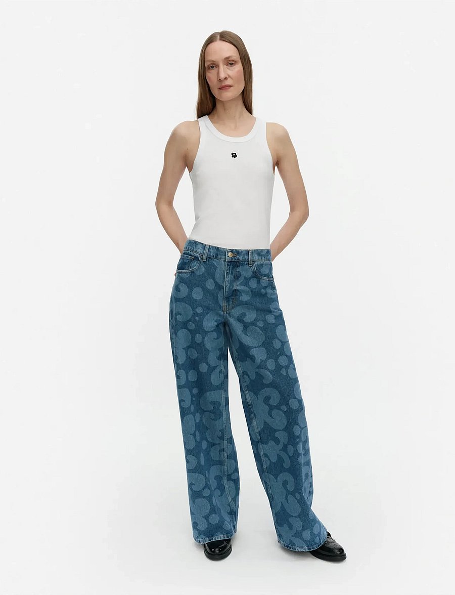 Marimekko - MARIDENIM LOOSE KEIDAS L - brede jeans - used indigo - 0