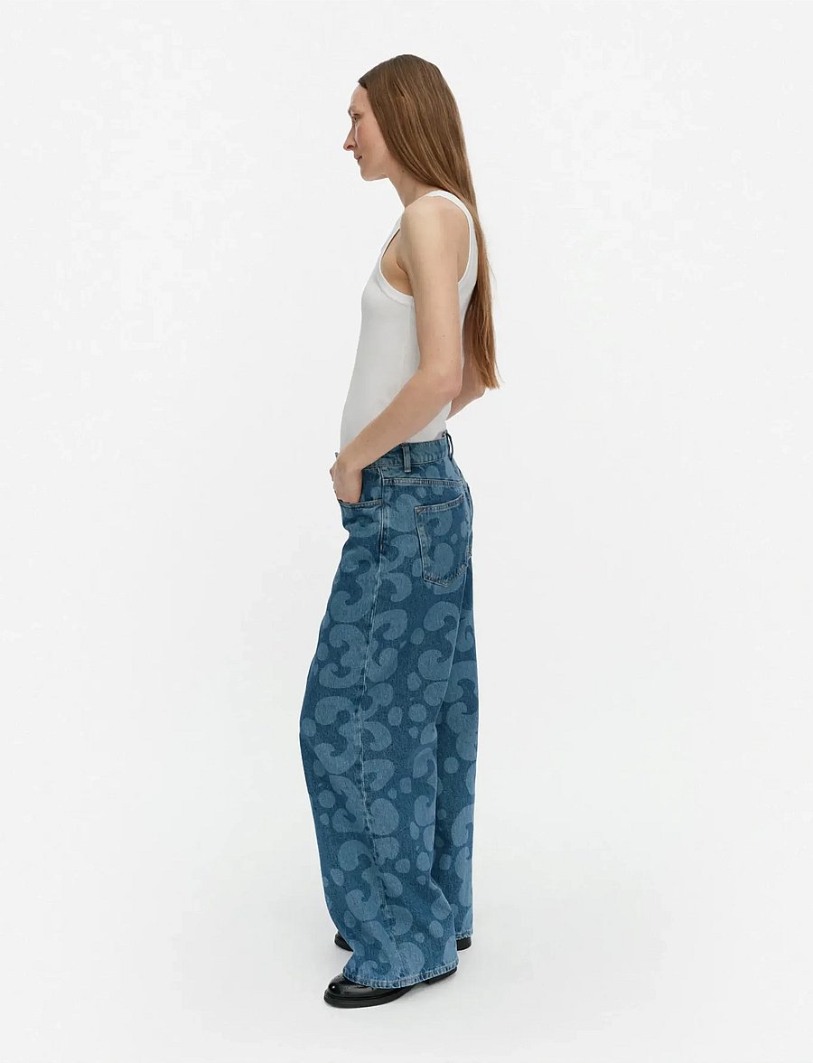 Marimekko - MARIDENIM LOOSE KEIDAS L - brede jeans - used indigo - 4