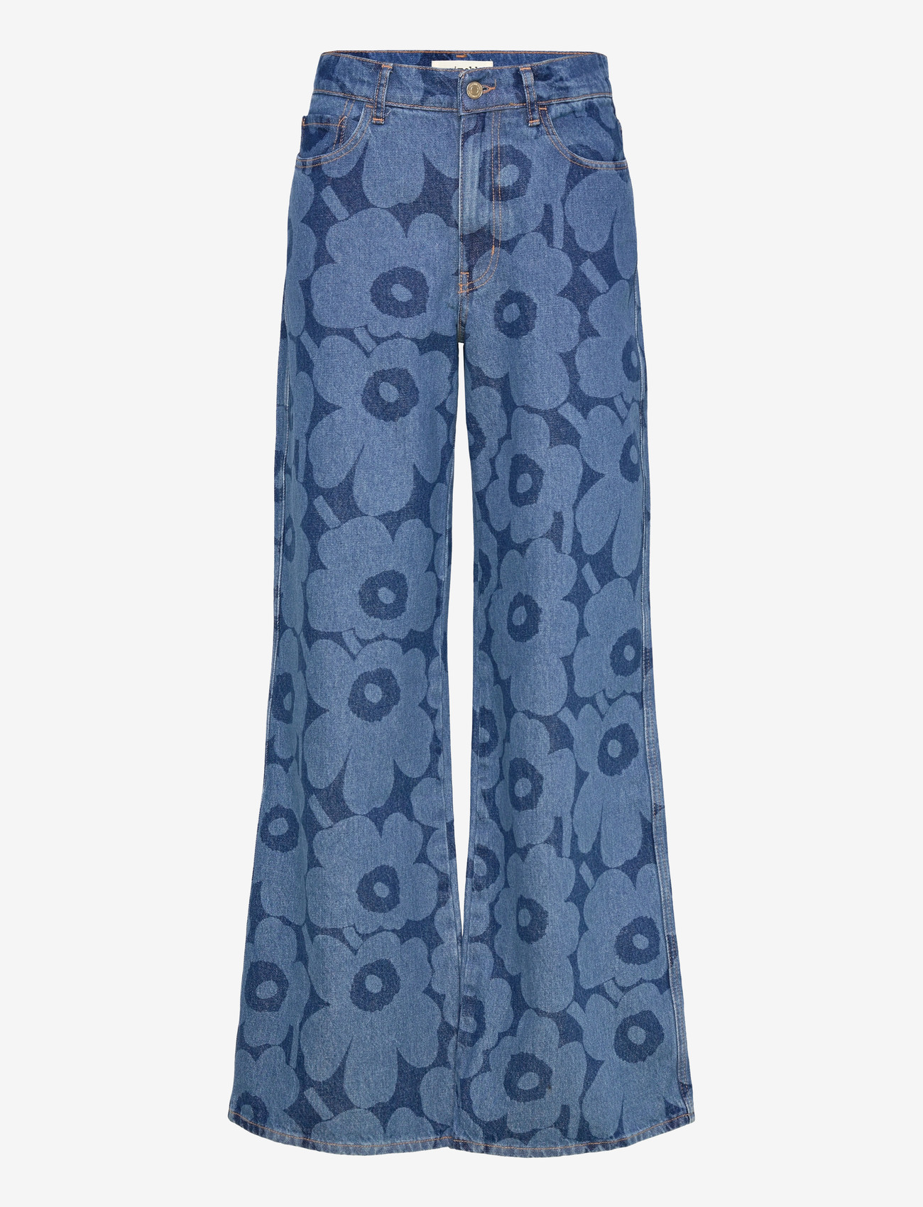 Marimekko - MARIDENIM WIDE UNIKKO - wide leg jeans - mid indigo - 1