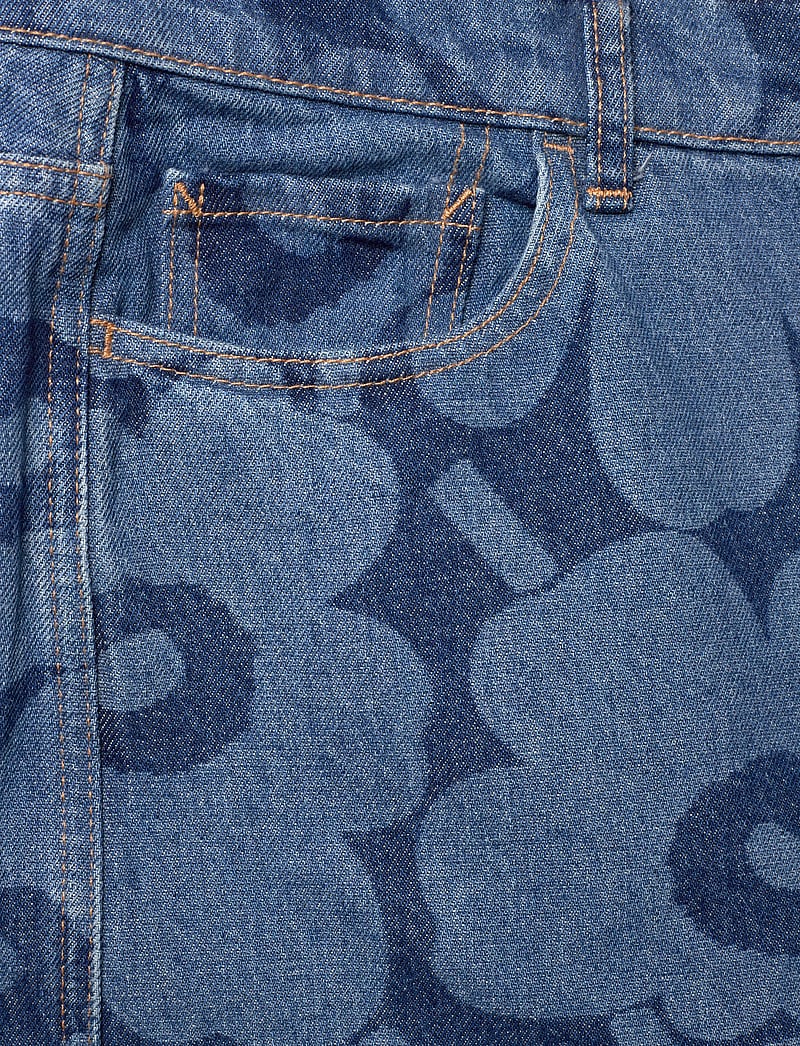 Marimekko - MARIDENIM WIDE UNIKKO - hosen mit weitem bein - mid indigo - 5