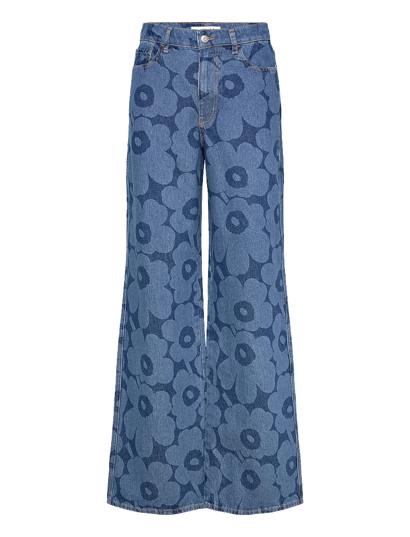 Marimekko - MARIDENIM WIDE UNIKKO L - laia säärega teksad - mid indigo - 1