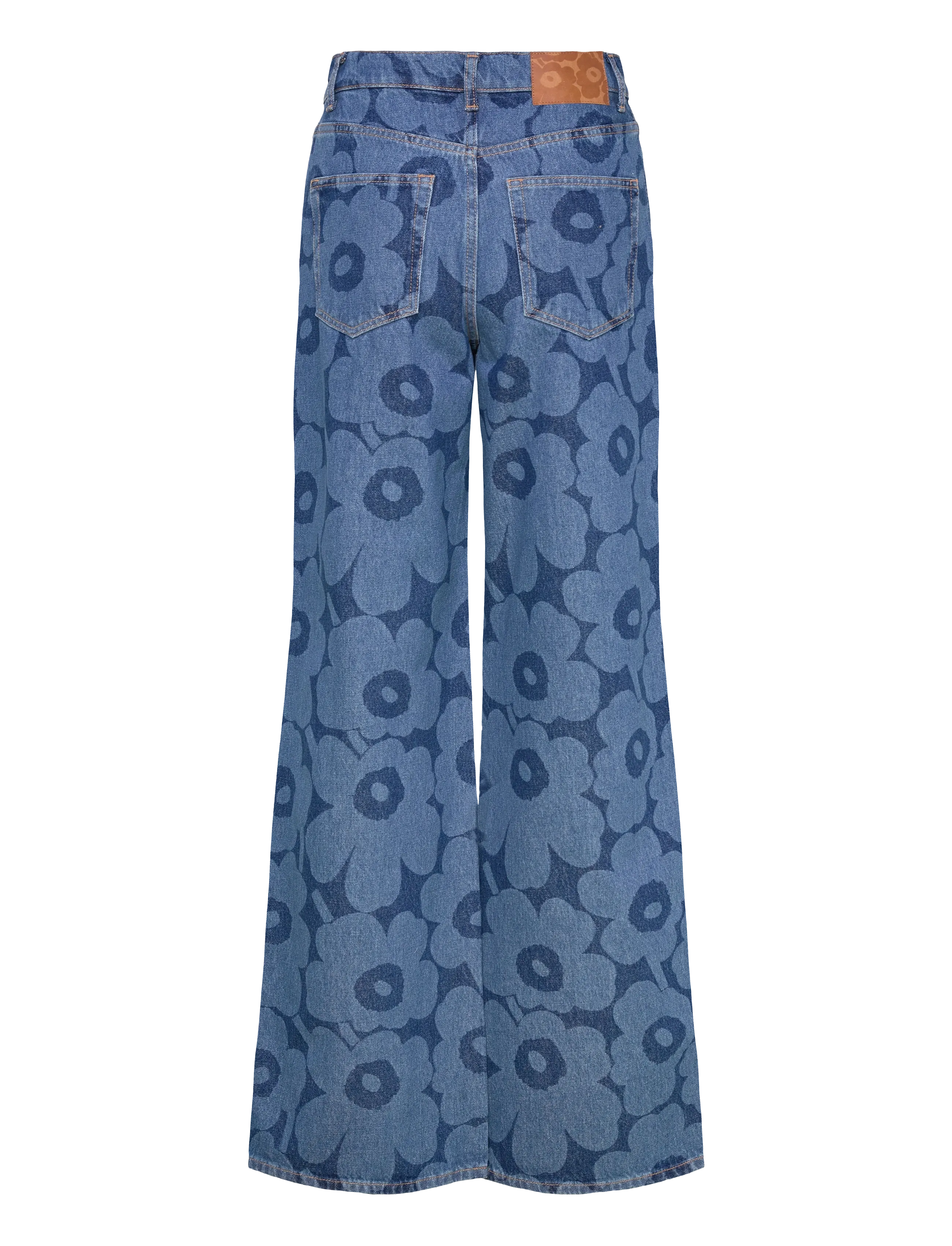 Marimekko - MARIDENIM WIDE UNIKKO L - hosen mit weitem bein - mid indigo - 2