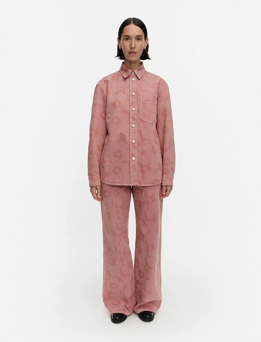 Marimekko - MARIDENIM VAIHE UNIKKO - denim shirts - pink, light pink - 0